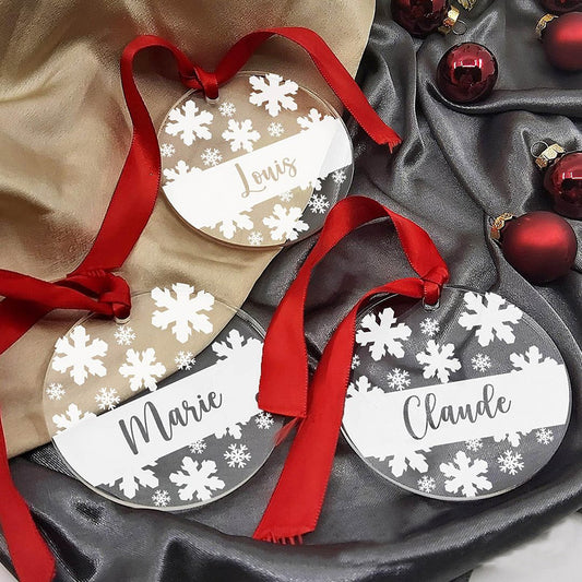 Christmas acrylic engraved pendant